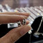 ต่างหูห่วงเงินแท้ บ่าร่องคู่ ฝังนิล ขนาดหน้ากว้าง 5mm Sterling Silver 925 NSER2672