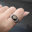 แหวนเงินเรียบ ฝังแบล็คสตาร์บางกะจะจันทบุรี Sterling Silver 925 NSRG2698