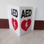 ป้าย AED ติดผนัง แบบสติ๊กเกอร์สองด้าน