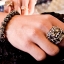ข้อมือเงินแท้ กะโหลกลูกปัด Sterling Silver 925 NSSK735