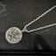 จี้เงินแท้ เหรียญพญาครุฑ ทรงกลม Sterling Silver 925 NSPD3242