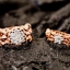 แหวนทองพิ้งโกลฝังเพชร 18K Rose Gold สไตล์บาโรค Baroque (ทรงเล็ก) NSPG1197
