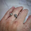 แหวนเงินแท้ หัวกะโหลกคู่ ตัวก้านลายกระดูก Sterling Silver 925 NSRG2794