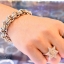 แหวนดาว Star of David แผ่นดาวพิ้งโกล 14K ตุ่มกลางทองคำ 18K (Star of David ring in 18k with Diamond.) NSDV1061