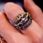 แหวนเงินแท้ สิงโตจีน Chinese guardian lions Sterling Silver 925 NSRG51