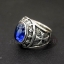 แหวนกอธิคฝังพลอยสีน้ำเงิน Sterling Silver 925 NSRG1637
