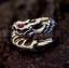 แหวนเงินแท้ มังกรฟรีไซส์ ตัวเรือนตัน Sterling Silver 925 NSRG812