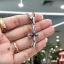 จี้เงินแท้กางเขน กะโหลกและกางเขนฝังนิล CROSS PENDANT 925 STERLING SILVER NSPD2217