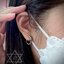 ต่างหูห่วง ลายข้อกระดูก 1 ข้าง Bone Earrings Sterling Silver 925 NSER2798