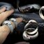 แหวนเงินแท้ ลายงูกินหาง ดวงตาฝังพลอย (รุ่นใหญ่ 8mm) Ouroboros Sterling Silver 925 NSRG2709