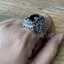 แหวนเงินแท้ฝังนิลเหลี่ยม กอธิคสไตล์แอนทีค Onyx Emerald Sterling Silver 925 NSRG1634