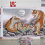 tiger-1104 *สินค้าหมด* ชุดปักครอสติช ลาย 5 เสือมงคล (ปักครั้งละ 3 เส้นเล็ก) ขนาดใหญ่ 141*77 ซม.ผ้าครอสติช 11CTพิมพ์ลายปักบนผ้า ไหมคอตตอน 58 สี ผังลาย เข็ม