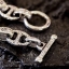 ข้อมือเงินแท้ หัวเสือคู่คาบห่วง Sterling Silver 925 NSBL1326