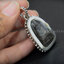 เลี่ยมกรอบเงินแท้ จับแว็กขอบเหลี่ยมเพิ่มไข่ปลารอบกรอบ (หูกระต่ายแบบพิเศษ) Sterling Silver 925 NSSV2809