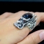 แหวนเงินแท้ หัวมังกรฝังนิล Sterling Silver 925 NSRG1817