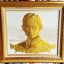 กรอบรูปในหลวงพิมพ์นูน 3 มิติเคลือบทอง ลายทรงพระยศ