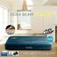 Intex "New Structure - More Comfortable" Dura-Beam Fiber-Tech Airbed 5 ft (Queen) 1.52x2.03x0.25 m Midnight Green no.64734 + 2 Pillows No.MTM-01 + DQI Air Pump