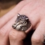 แหวนเสือพาดลายกอธิค ฝังตาสีแดง Super Ring Gothic of Tiger Sterling Silver 925 NSRG902