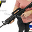 ปืนอัดลมพลาสติก M45 ชักยิงทีล่ะนัด ยืดหดพานท้ายได้ หนัก 445 กรัม ยาว 74 ซม. มีเลเซอร์ ใช้ลูกกระสุนพลาสติก 6 มิล