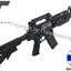 ปืนอัดลมพลาสติก M45 ชักยิงทีล่ะนัด ยืดหดพานท้ายได้ หนัก 445 กรัม ยาว 74 ซม. มีเลเซอร์ ใช้ลูกกระสุนพลาสติก 6 มิล
