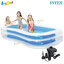 Intex Family Pool 2.62x1.75x0.56 m Light blue no.56483 + Elec. Air Pump.