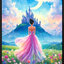 lady-1139 *สินค้าหมด* ชุดปักครอสติช ลายสาวงามปราสาทพระจันทร์ (ปักเต็มผืนผ้า ไม่มีเดินเส้น ผ้า11CTพิมพ์ลาย ปัก 3 เส้นเล็ก) ขนาด 50*63 ซม.ผ้าครอสติช 11CTพิมพ์ลายปักบนผ้า ไหมคอตตอน 41 สี ผังลาย เข็ม