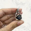 จี้กระเช้าเงินหุ้มหินลาบราดอไรต์ Labradorite หินแห่งดวงตาที่สาม Sterling Silver 925 NSPD2907