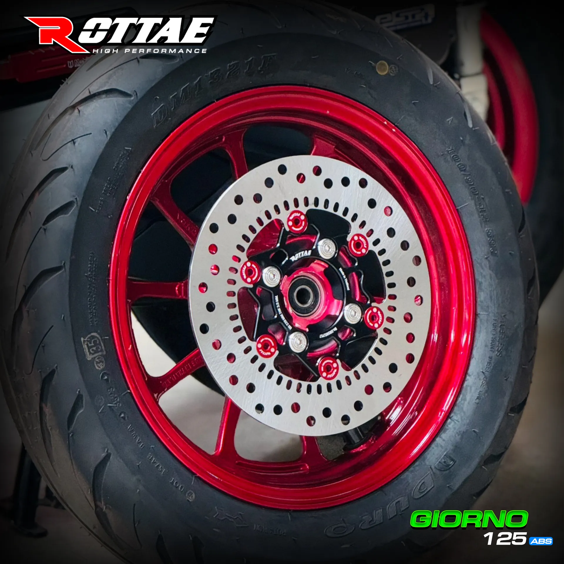 จานเบรค ROTTAE GIORNO +ขนาด 220 mm. ใส่ตัว ABS ขนาดเท่าเดิม